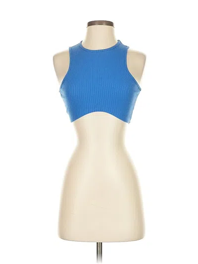 Pre-owned Princess Polly Tank Top Blue Halter Neckline Tops