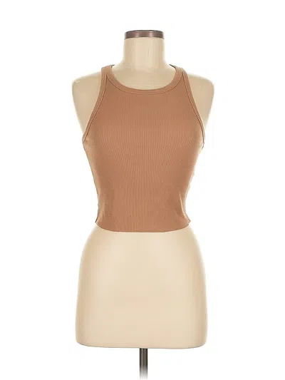 Pre-owned Princess Polly Tank Top Brown Halter Neckline Tops