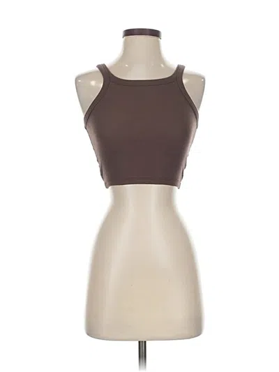 Pre-owned Princess Polly Tank Top Brown Halter Neckline Tops