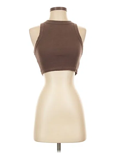 Pre-owned Princess Polly Tank Top Brown Halter Neckline Tops