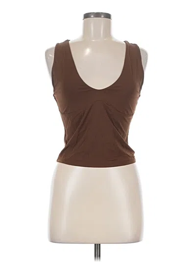 Pre-owned Princess Polly Tank Top Brown Halter Neckline Tops