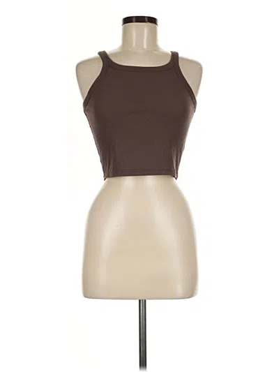 Pre-owned Princess Polly Tank Top Brown Halter Neckline Tops