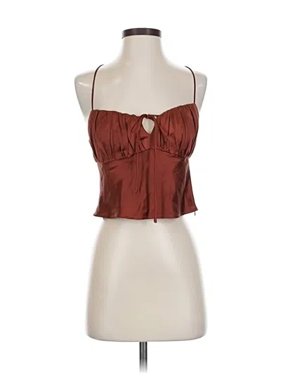Pre-owned Princess Polly Tank Top Brown Strapless Neckline Tops