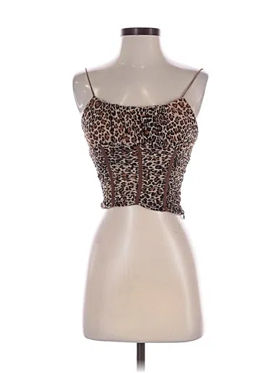 Pre-owned Princess Polly Tank Top Brown Strapless Neckline Tops
