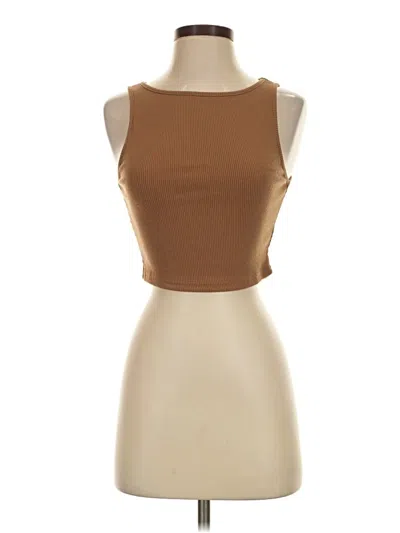 Pre-owned Princess Polly Tank Top Brown Strapless Neckline Tops