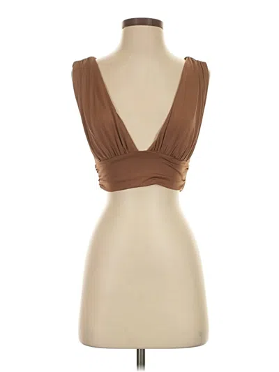 Pre-owned Princess Polly Tank Top Brown Strapless Neckline Tops