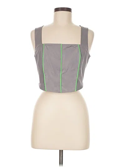 Princess Polly Tank Top Gray Square Neckline Tops