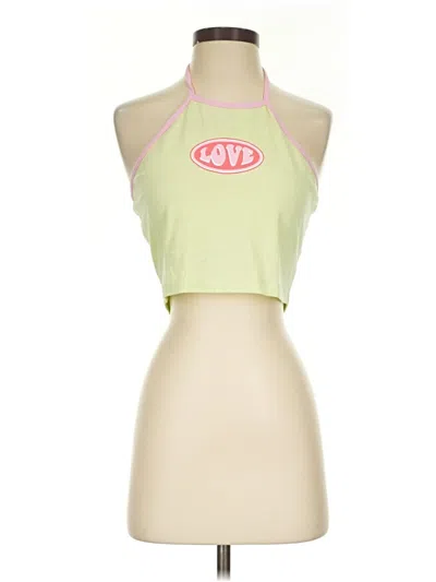 Pre-owned Princess Polly Tank Top Green Halter Neckline Tops