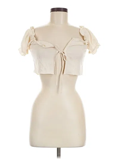 Pre-owned Princess Polly Tank Top Ivory Strapless Neckline Tops