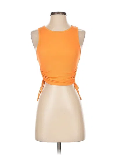 Pre-owned Princess Polly Tank Top Orange Halter Neckline Tops