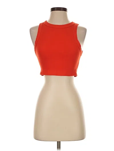 Pre-owned Princess Polly Tank Top Orange Halter Neckline Tops