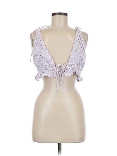 Pre-owned Princess Polly Tank Top Purple Plunge Neckline Tops