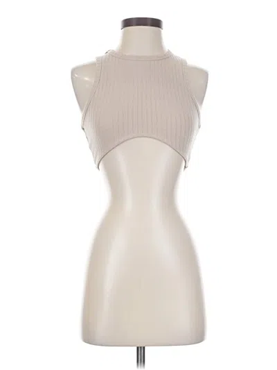 Pre-owned Princess Polly Tank Top Tan Halter Neckline Tops