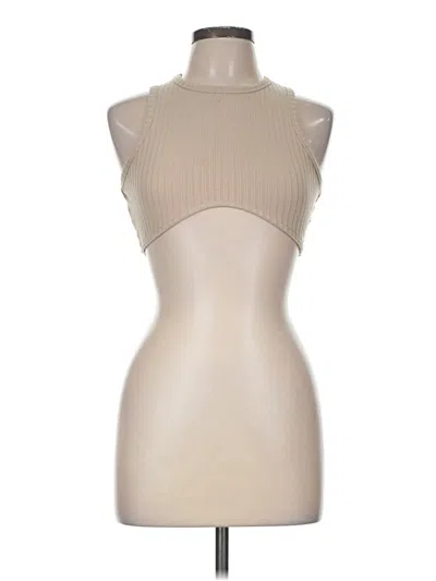 Pre-owned Princess Polly Tank Top Tan Halter Neckline Tops