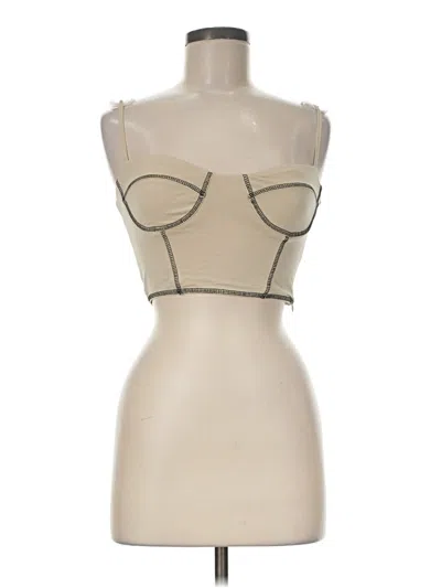 Pre-owned Princess Polly Tank Top Tan Strapless Neckline Tops