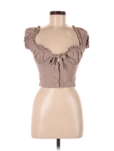 Pre-owned Princess Polly Tank Top Tan Sweetheart Neckline Tops