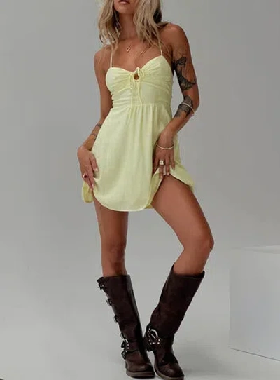 Princess Polly Tassos Mini Dress In Lemon