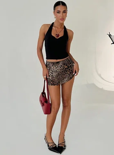 Princess Polly Tejano Mini Skirt In Leopard
