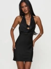 PRINCESS POLLY TEMPESTE HALTER MINI DRESS