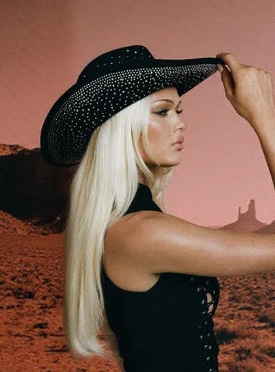 Princess Polly Tennessee Diamante Cowboy Hat In Black