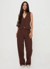 Princess Polly That Sweet Set In Brown Pinstripe