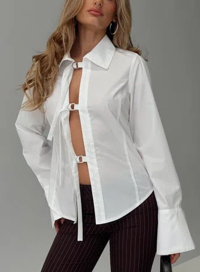 Princess Polly The Temptation Long Sleeve Top In White