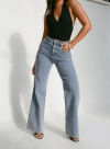 Princess Polly Thearlie High Flare Jean Light Wash In Light Wash