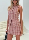Princess Polly Theodosia Mini Skirt In Red Check