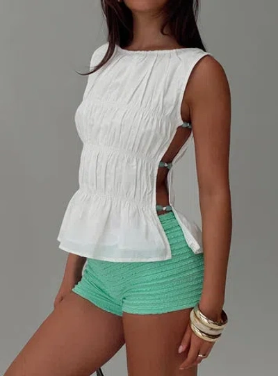Princess Polly Think Fast Shorts In Green