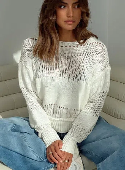 Princess Polly Throw On Sweater In White
