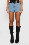 Princess Polly Top Tier Ripped Denim Cutoff Shorts In Blue