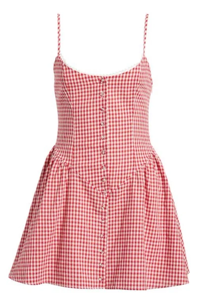 PRINCESS POLLY PRINCESS POLLY TOULOUSE GINGHAM SLEEVELESS MINIDRESS