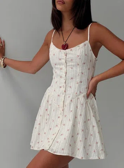 Princess Polly Toulouse Mini Dress In Cream / Floral