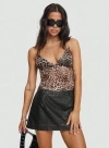 Princess Polly Traverse Faux Leather Mini Skirt In Washed Black
