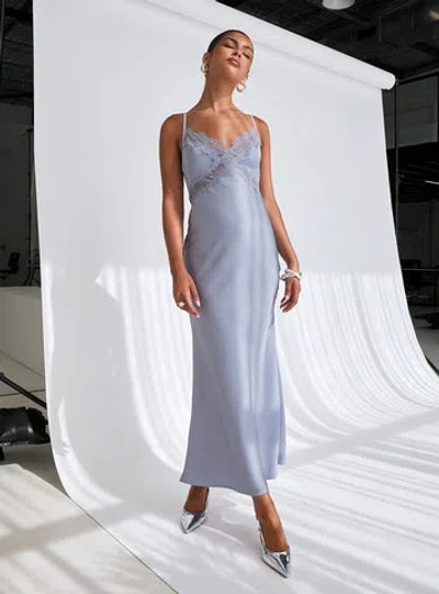 Princess Polly Treasure Bias Cut Maxi Dress In Blue