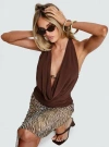 Princess Polly Treat You Better Plunge Hardware Detail Top