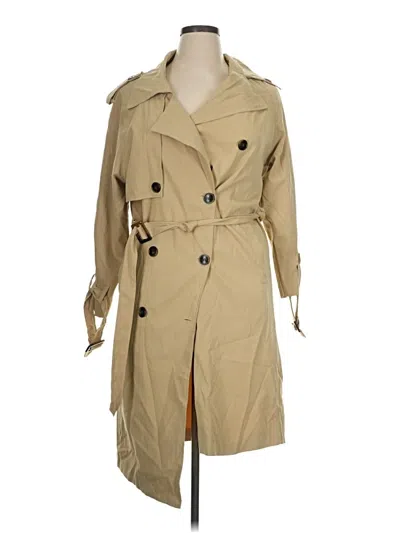 Pre-owned Princess Polly Trenchcoat In Tan