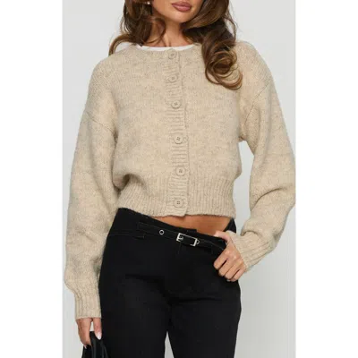 Princess Polly Trevonn Button Up Knit Cardigan In Sand