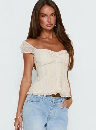Princess Polly Trinitee Cap Sleeve Blouse Top In Pink
