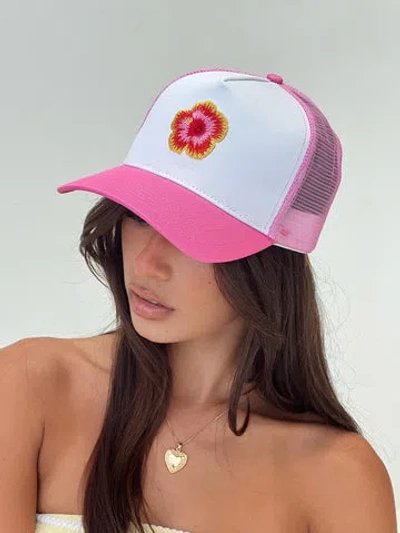 Princess Polly Tropics Trucker Hat In Pink / White