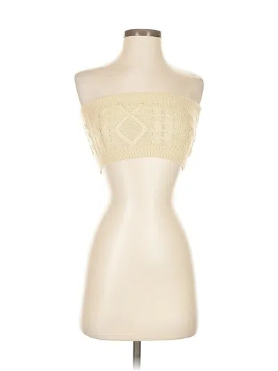 Pre-owned Princess Polly Tube Top Ivory Strapless Neckline Tops In White