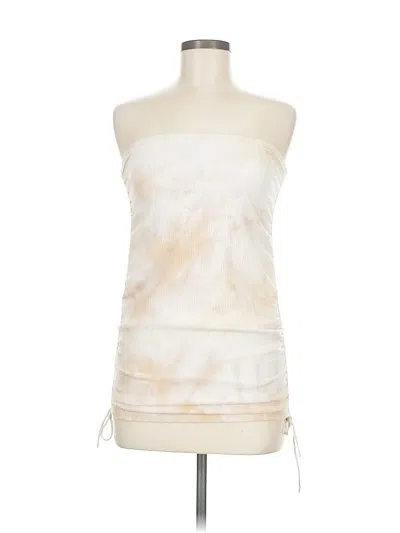 Pre-owned Princess Polly Tube Top Tan Strapless Neckline Tops In Brown