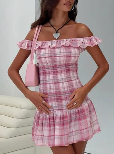 Princess Polly Ultralove Strapless Mini Dress In Pink Multi