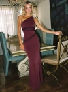 Princess Polly Ultraviolet One Shoulder Lace Maxi Dress In Wine