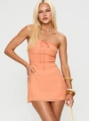 Princess Polly Vaida Strapless Minidress In Orange