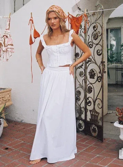 Princess Polly Valerio Maxi Skirt In White