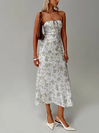 Princess Polly Vasiliki Maxi Dress In White / Green Floral