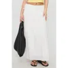 Princess Polly Venice Shirred Cotton & Linen Maxi Skirt In White