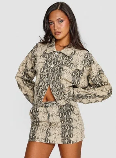 Princess Polly Venom Mini Skirt In Animal Print