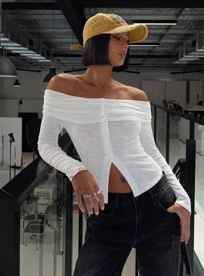 Princess Polly Victorea Long Sleeve Top In White